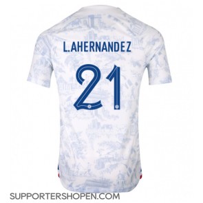 Frankrike Lucas Hernandez #21 Borta Matchtröja VM 2022 Kortärmad